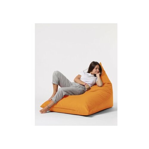 Atelier Del Sofa lazy bag pyramid big bed pouf orange Slike