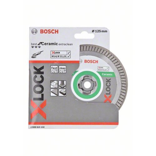Bosch X-LOCK Best for Ceramic Extraclean Turbo dijamantska rezna ploča 125x22,23x1,4x7 2608615132, 125 x 22,23 x 1,4 x 7 mm Cene