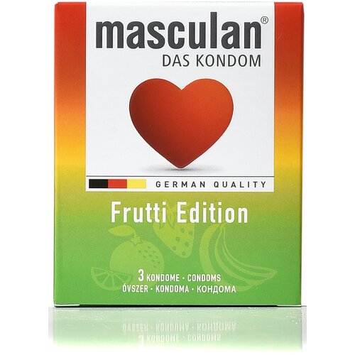 Masculan Frutti Edition kondomi u boji sa voćnom aromom, 3 komada &amp;mdash; 4187 Slike