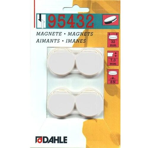 Dahle magneti za tablo DA1195432 y32mm bel 4 kos Cene