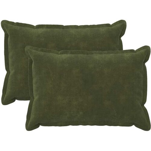 VidaXL okrasna prevleka za vzglavnik Houten, mikrovlakna, zelena, 40&amp;times;60 cm, 2 kos Slike