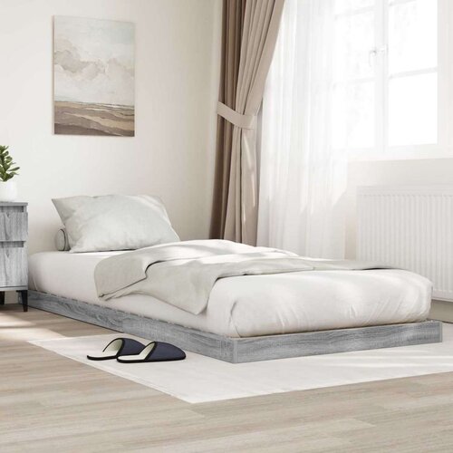  Posteljni okvir Siva Sonoma 90 x 190 cm Konstruiran les, (5000121224) Cene