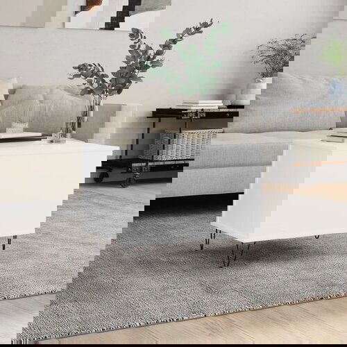 vidaXL Klubska mizica bela 60x44,5x45 cm inženirski les Cene