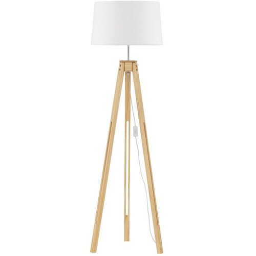 Nova Luce Bela/v naravni barvi stoječa svetilka (vi&amp;scaron;ina 145 cm) Leroy &amp;ndash; Slike