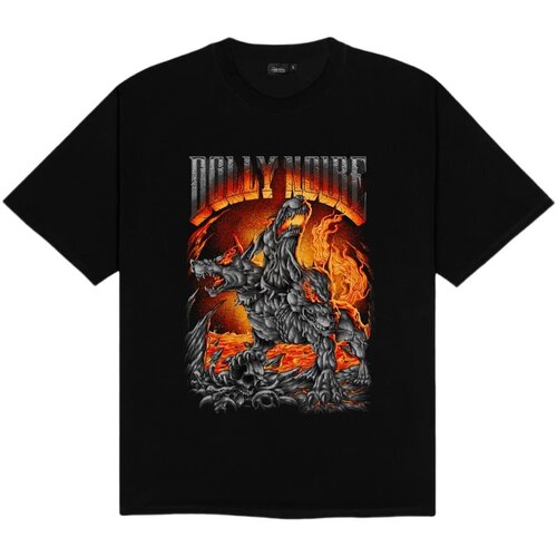 Dolly Noire Majice s kratkimi rokavi Cerberus Tee Črna Slike
