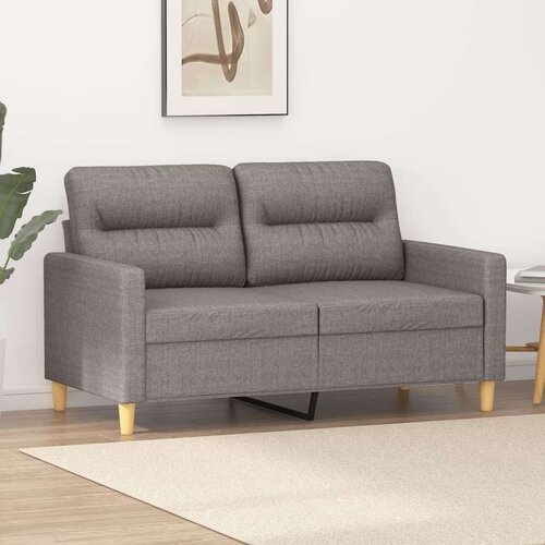  Dvosjed od tkanine smeđesivi 120 cm Slike
