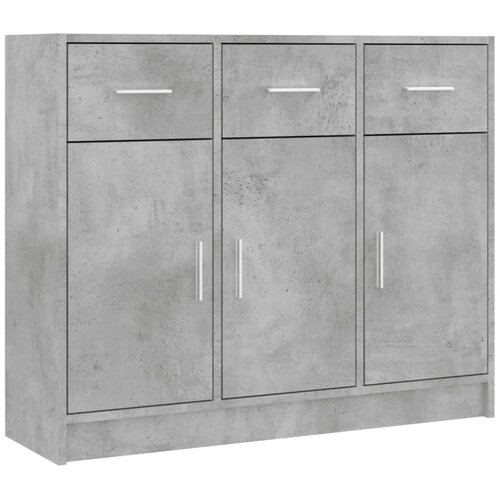  Komoda siva boja betona 91x28x75 cm od konstruiranog drva Slike
