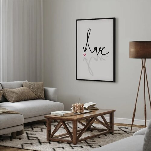  Slika - This is Love (1 Part) Vertical 80x120 U crnom drvenom okviru Cene