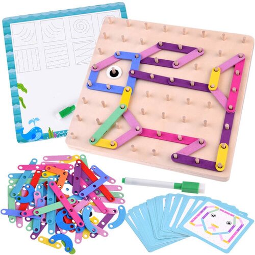 Montessori 2u1 ploča za crtanje + &amp;scaron;areni mozaik Slike