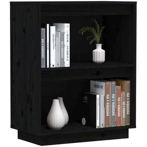 VidaXL konzolna omarica črna 60x34x75 cm trdna borovina Slike