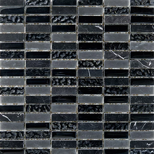 PALAZZO natura mozaik pločica (30 x 30 cm, crne boje, sjaj)