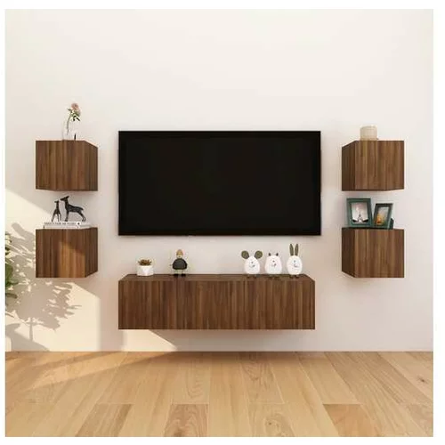  Stenska TV omarica 8 kosov rjavi hrast 30,5x30x30 cm