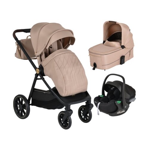 Cangaroo Kolica celebrity crepe beige 3u1 sa autosedi&amp;scaron;tem i-size ( CAN0316 ) Slike