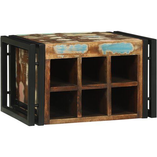 VidaXL Stojalo za vino 46 x 35 x 27.5 cm Trden predelan les Slike