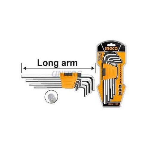 Ingco SET IMBUSA DUGI 9/1 1,5-10MM HHK11091 Slike