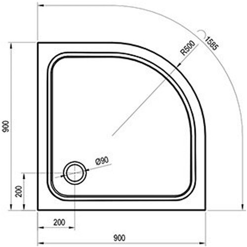 Ravak XA247701010 Chrome 90 x 90 cm polkrožna tu&amp;scaron; kad iz litega marmorja Slike