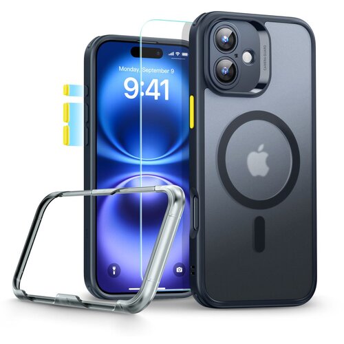 ESR OVITEK HALOLOCK MAGSAFE ZA IPHONE 16 FROSTED BLACK COVER, (21971633) Cene