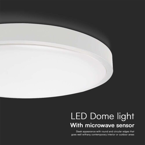  Plafonsko LED svetlo za kupatilo sa senzorom, 18W/230V, IP44, 6500K, prečnik 29 cm + daljinski upravljač Slike
