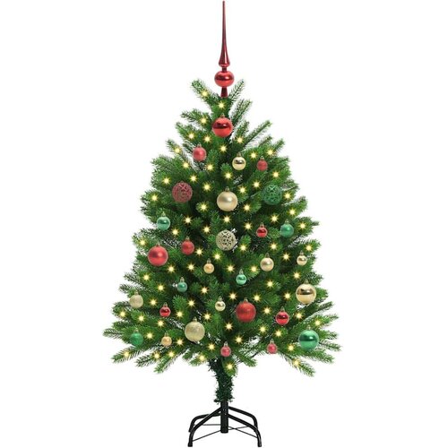 VidaXL Božićno drvce s 150 LED svjetlima s stalakom Zelena 120 cm PE Slike