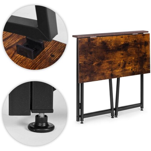 ModernHome Sklopivi radni sto za računar 80 &amp;times; 45 cm &amp;ndash; LOFT Dark Wood Slike