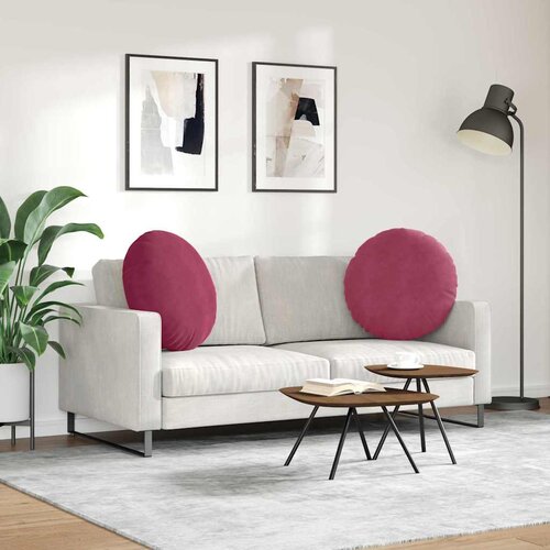  Jastučići za sjedenje 2 pcs Vinska crvena &amp;Oslash;60 x 21 cm Bar&amp;scaron;un Slike