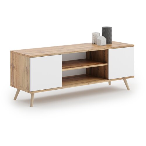 Kobi Furniture TV omarica Focus, skandinavski stil, zlati craft hrast - bela, (20625975) Cene
