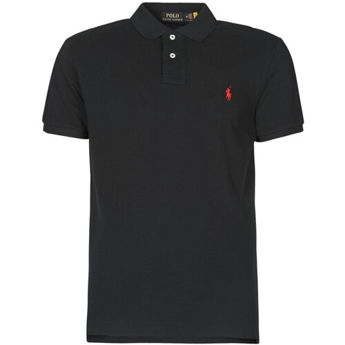 Polo Ralph Lauren POLO AJUSTE DROIT EN COTON BASIC MESH LOGO PONY PLAYER Crna Slike