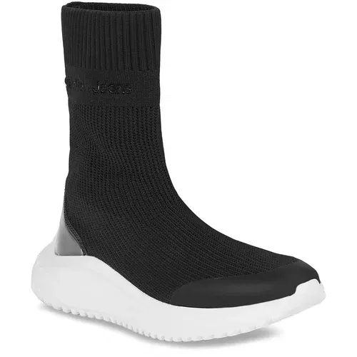 Calvin Klein Jeans Superge Eva Runner Sock Knit Wn YW0YW01204 Black/Bright White BEH