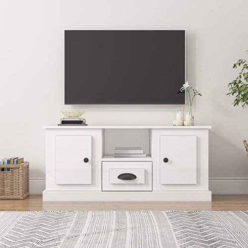 vidaXL TV ormarić sjajni bijeli 100x35 5x45 cm od konstruiranog drva Cijene