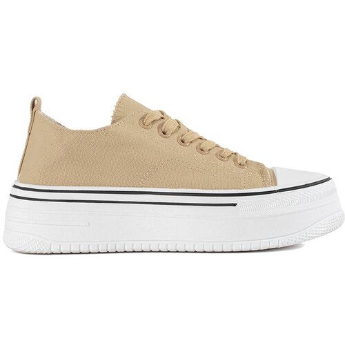 Shelvt Beige women's sneakers with a thick sole Cijene