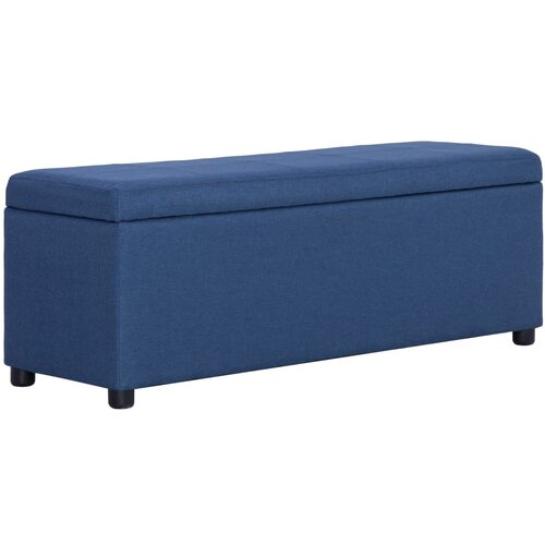 VidaXL Klupa s pretincem za pohranu 116 cm plava poliesterska Slike