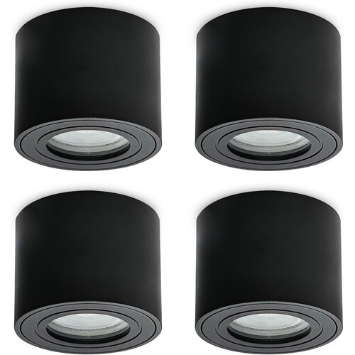KYOTECH 4x nadgradno stropno ohi&amp;scaron;je za LED modul &amp;Oslash;80&amp;times;65mm Slike