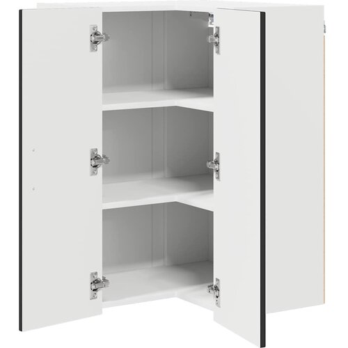  Zidni kutni ormar Lucca Crna 57 x 57 x 80 cm Konstruirano drvo Slike