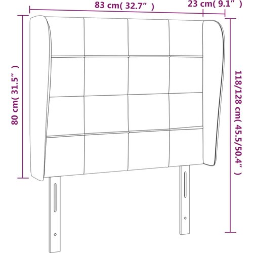  Uzglavlje s u&amp;scaron;ima krem 83 x 23 x 118/128 cm od tkanine Slike
