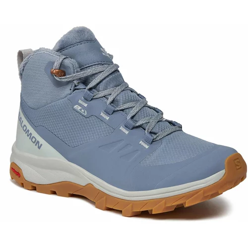 Salomon Trekking čevlji Outsnap Clima™ Waterproof L47289900 Flint Stone/Pearl Blue/Gum3