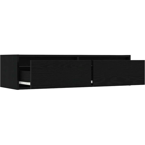  ormarić s LED svjetlima crni 100X35,5x25 cm Slike