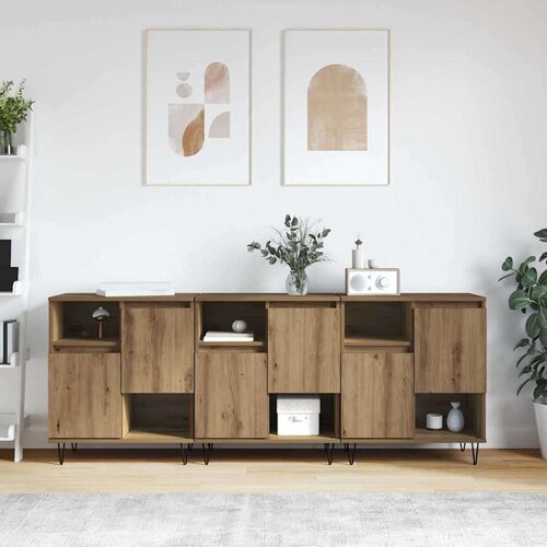  Komode 3 pcs hrast artisan 180 x 35 x 70 cm Konstruirano drvo Cijene