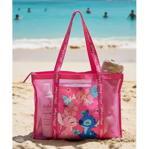 Disney Stitch Angel &amp;amp; Stitch Disney torba za plažu od mrežice Slike