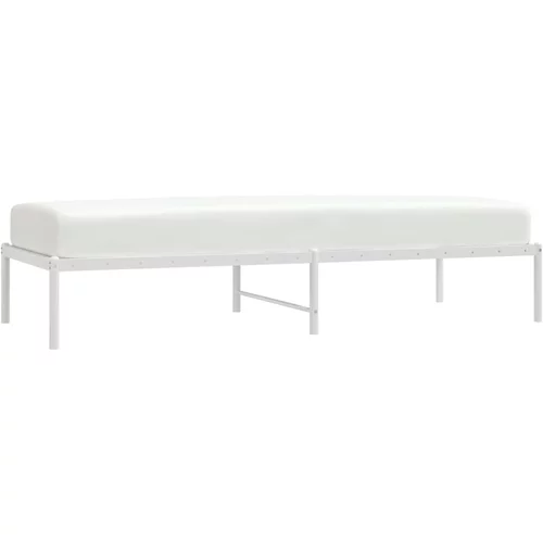 Metalni okvir za krevet bijeli 75x190 cm