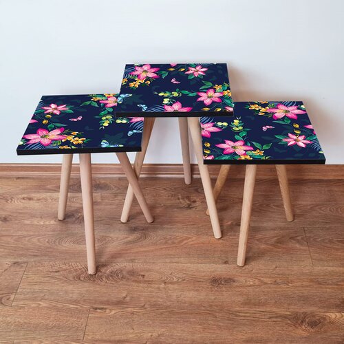 Hanah home Set 3 stočića 3Shp189 Multicolor Cene