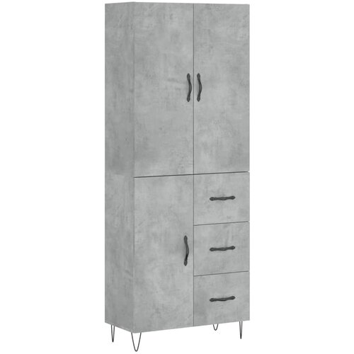 Maison Chic Visoka Komoda - Predalnik betonsko siva 69,5x34x180 cm inženirski les, (21718745) Slike