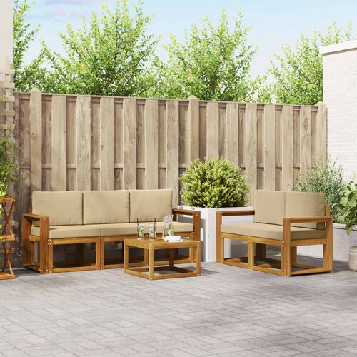  Set vanjskih sofa 6 kom. Prirodna i bež Cijene