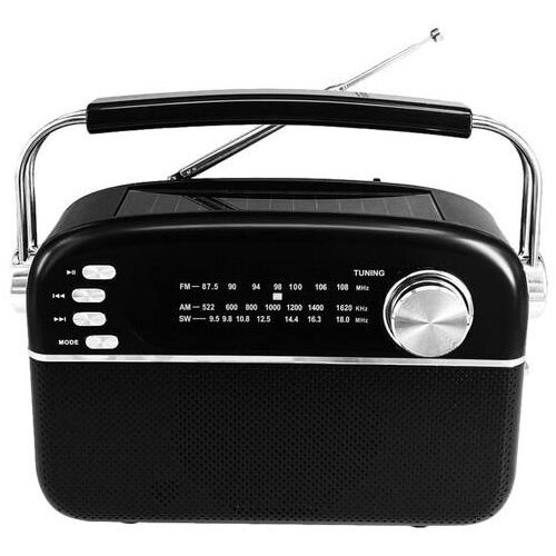 Manta radio, SOLARNI, ugrađena baterija, BT, MP3, FM-AM-SW, crni RDI918B Cijene