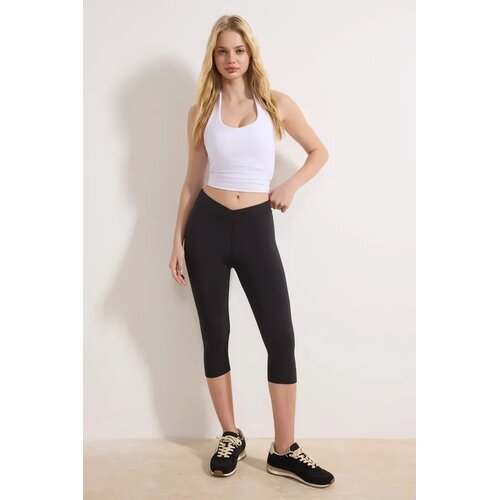 TRENDYOLMILLA ženski leggings Thmss26Ty00004, Crna Slike