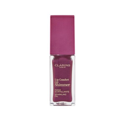 Clarins Lip Comfort Oil Shimmer olje za lep&amp;scaron;e in negovane ustnice 7 ml odtenek 03 Funky Raspberry za ženske Slike