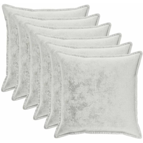  Presvlaka za jastuk 6 pcs HOUTEN Svjetlosiva 80 x 80 cm Flanel Slike