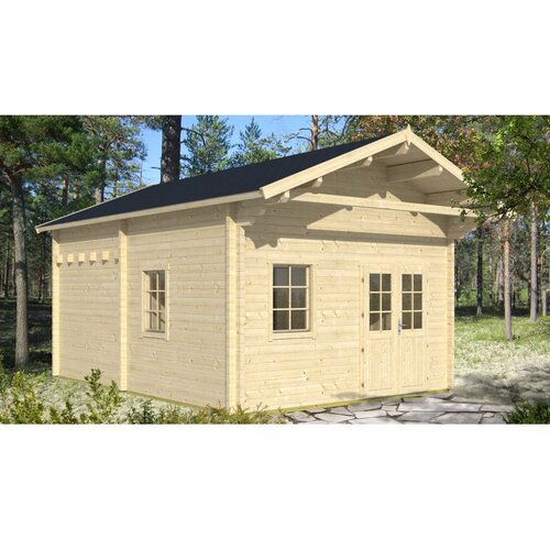 Male kuće Drvena kuća GOTLAND G s galerijom za spavanje 440 &times; 595 cm sa &scaron;indrom Cijene