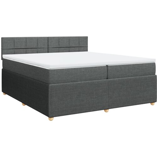 Maison Chic Box spring postelja - Vzmetna postelja z vzmetnico temno siva 200x200 cm blago SL5619, (21905600) Cene