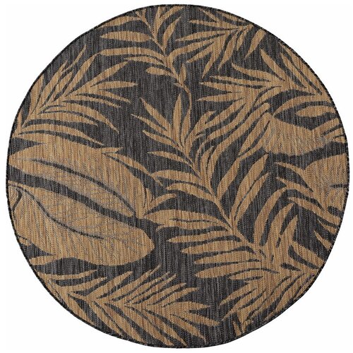 Ayyildiz Carpets Črna/rjava okrogla notranja in zunanja preproga &amp;oslash; 80 cm Mira 1451 &amp;ndash; Slike