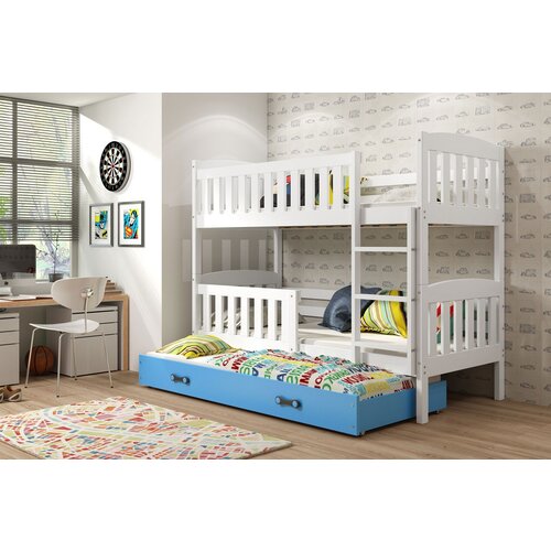BestBed POGRAD KUBUS 2 200X90 Z DODATNIM LE�I��EM (VE� BARV) - BELA-Modra Cene